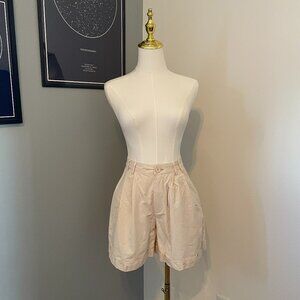 Pleated High-Waisted Shorts